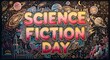 © Taky - Celebrate science fiction day with a cosmic cityscape and planets