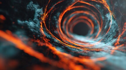 Canvas Print - abstract vortex tunnel background with swirling motion and dark energy, creating a mesmerizing space