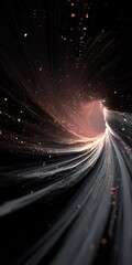 Wall Mural - abstract light tunnel with futuristic motion effect, creating a sense of speed and travel through sp