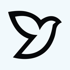 Dove of peace icon and symbol in glossy vector design