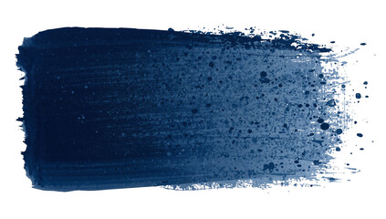 Wall Mural - textured blue paint stroke with a gradual gradient on an isolated transparent display