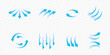 © Aquavisionweath6 - Air flow arrows set. Set of blue arrow showing wind air flow.  Blue air flow arrows showing wind circulation and ventilation.  Set of blue arrows showing direction of air movement.