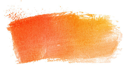 Wall Mural - watercolor orange gradient splash element design isolated on transparent emptiness background