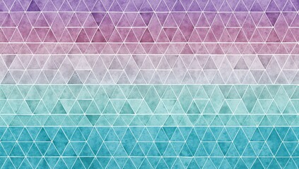 Wall Mural - geometric triangle background with pastel gradient and white outline, perfect for modern and