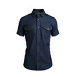 © Md - Dark Blue Denim Shirt with Pockets