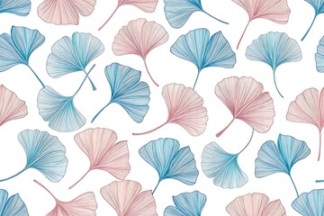 Naklejka na meble Ginkgo leaves in pattern