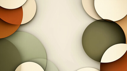 Wall Mural - the composition has a simple elegance with a focus on geometric shapes. the background is a neutral,