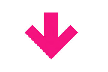 Wall Mural - A pink arrow pointing down