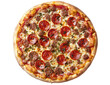 © iPNG - Delicious pepperoni and sausage pizza isolated on transparent background