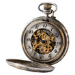 © Usman - Antique Pocket Watch with Open Face Revealing Intricate Mechanism
