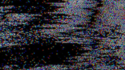 Wall Mural - rgb glitch static noise background — colorful digital distortion for cyberpunk, vhs, and abstract te