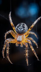 Close-Up of an Intriguing Spider with Segmented Legs Showcasing the Marvels of Nature s Creatures