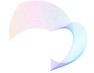 Wall Mural - design elements on white background isolated. creative art. abstract wavy stripes. colors lines crea