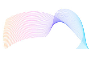 Wall Mural - design elements on white background isolated. creative art. abstract wavy stripes. colors lines crea