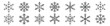 © Anastasiia - Collection of different form snowflakes vector icon. Winter frost crystal snowflake icon