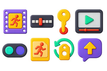 Set of icons for a computer program