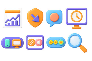 Set of icons for a computer program
