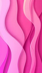 Canvas Print - elegant pale pink wavy layers with delicate texture and 3d effect for stylish background design