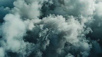 Wall Mural - a plane soaring through a cloudy sky