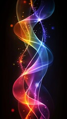 Wall Mural - elegant abstract background with glowing waves and blended colors for creative web banner templates