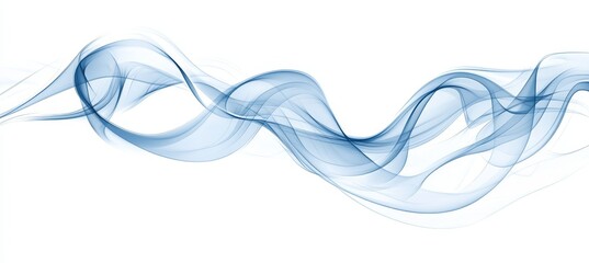 Wall Mural - subtle blue hues and flowing lines create ethereal grace and serenity in abstract curves and shapes