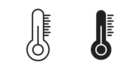 Wall Mural - Thermometer half icon