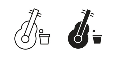 Wall Mural - Busking icon