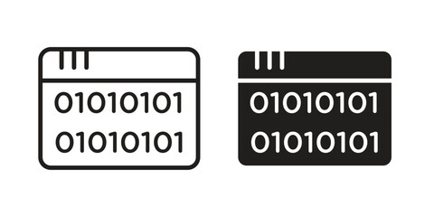 Wall Mural - Binary code icon