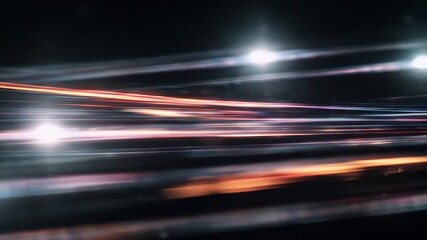 Wall Mural - abstract light patterns with glowing effects in dark background