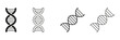 © gentle studio - Dna Helix Line And Solid Icon Set. Genetic Structure, Molecular Biology, And Genome Research Symbol Collection. Biotechnology And Science Representation. Isolated Vector Illustration