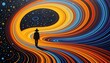 © Mindspark Studio - Solitary Figure Dreamlike Cosmic Path
