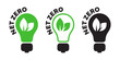 © Роман Ярощук - Net zero icons. Carbon neutral signs light bulbs
