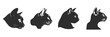 © ChardaeGhada - Silhouettes of three profile cats.