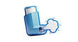 © NAZRUL GFX - 3d icon of asthma inhaler isolated on transparent background, a medical device for respiratory relief, providing medication for asthma and related breathing problems