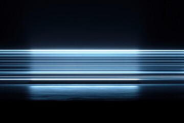 Wall Mural - dynamic light trails created by fast-moving objects at night in a dark environment