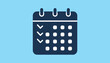 © Setyo Aaadi - Organize Your Schedule with a Clean Calendar Icon Illustration on a Blue Background