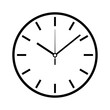 © danang - Simple Black and White Clock Face Illustration Time and Punctuality Concept