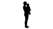 © Amri Grafika - Silhouette of a Parent Holding a Baby A Timeless Symbol of Love and Care