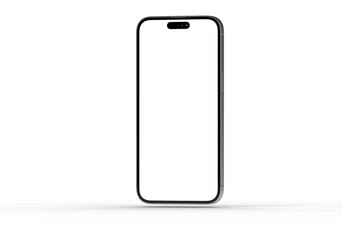 High-quality image of a modern smartphone with a blank screen, perfect for app presentations or website mockups.