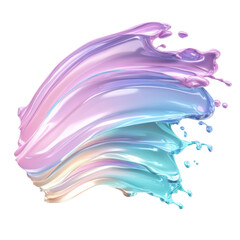 Wall Mural - a stunning display of iridescent liquid, creating a dynamic and colorful splash.