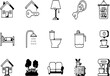 © Mohamed - Home flat icon set vector illustration