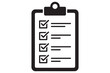 © MdOmar - Checklist clipboard silhouette icon for task management and planning isolated on white background