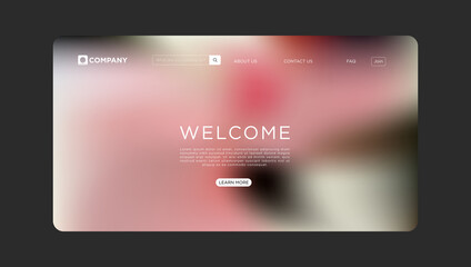 modern website template design with elegant gradient background for business and creative projects