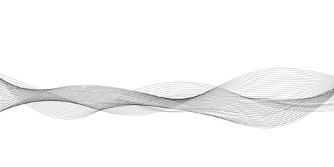 Wall Mural - abstract wavy gray blend liens design on white background. digital frequency track equalizer. vector