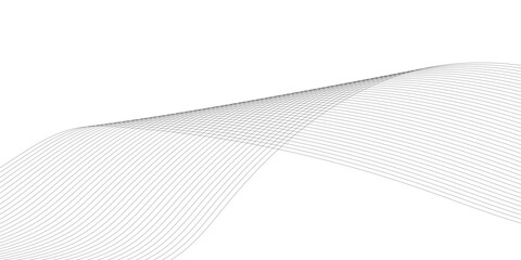 Wall Mural - abstract wavy gray blend liens design on white background. digital frequency track equalizer. vector