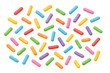 © pngcorner - Colorful sprinkles falling on transparent background for pastry decoration