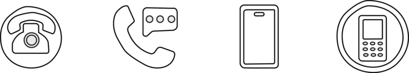 Phone icon set.Phone call.Icon for design.Easily editable,Cell phone pictogram.Vector illustration,Phone icon set. telephone symbol, Phone Solid Icon.Design is Suitable for Mobile App,