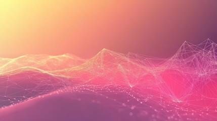 Abstract landscape of interconnected points