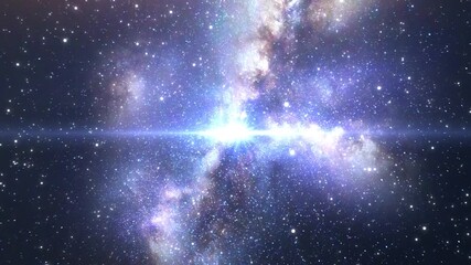 Wall Mural - travel among the beautiful fields of starlight, flying in galactic space. bright starry background o