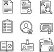 © Desingora - Resume Icon Collection Job Application Documents with Verification and Details